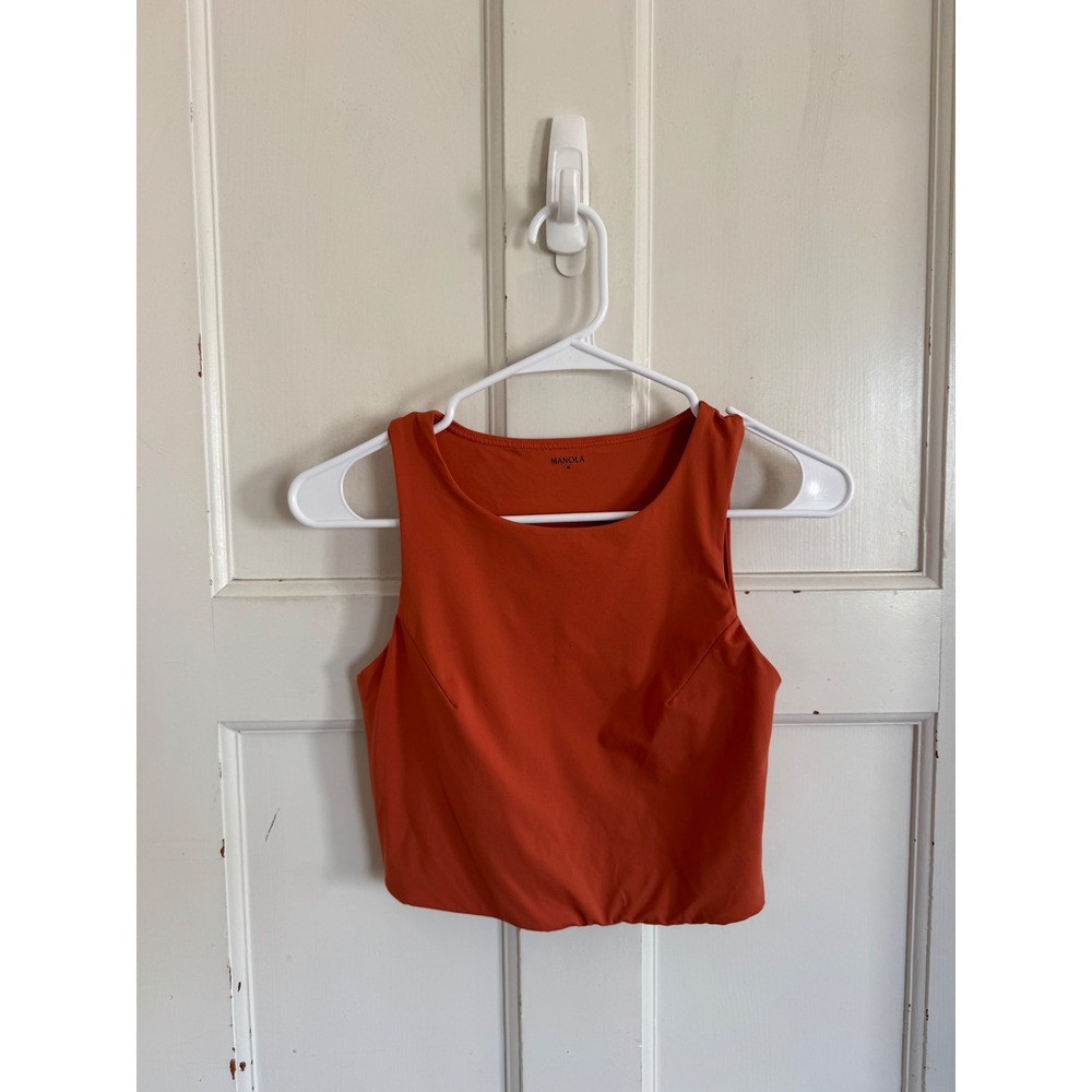 Manola Movement Atelier rust orange cropped athletic tank size medium
